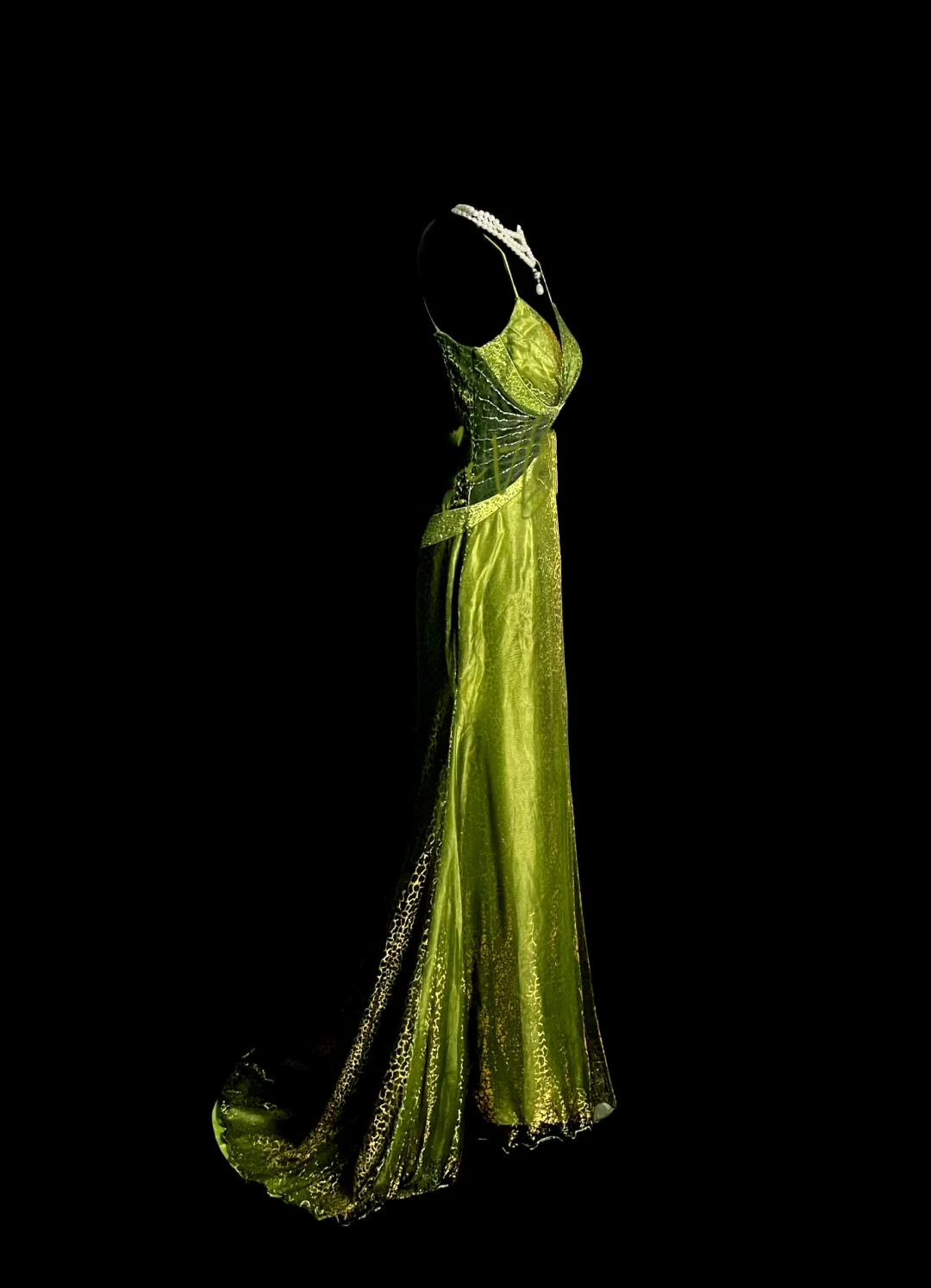 Vintage Mermaid Spaghetti Straps Green Backless Sequin Long Prom Dress Party Dress Graduation Dresses DP2054