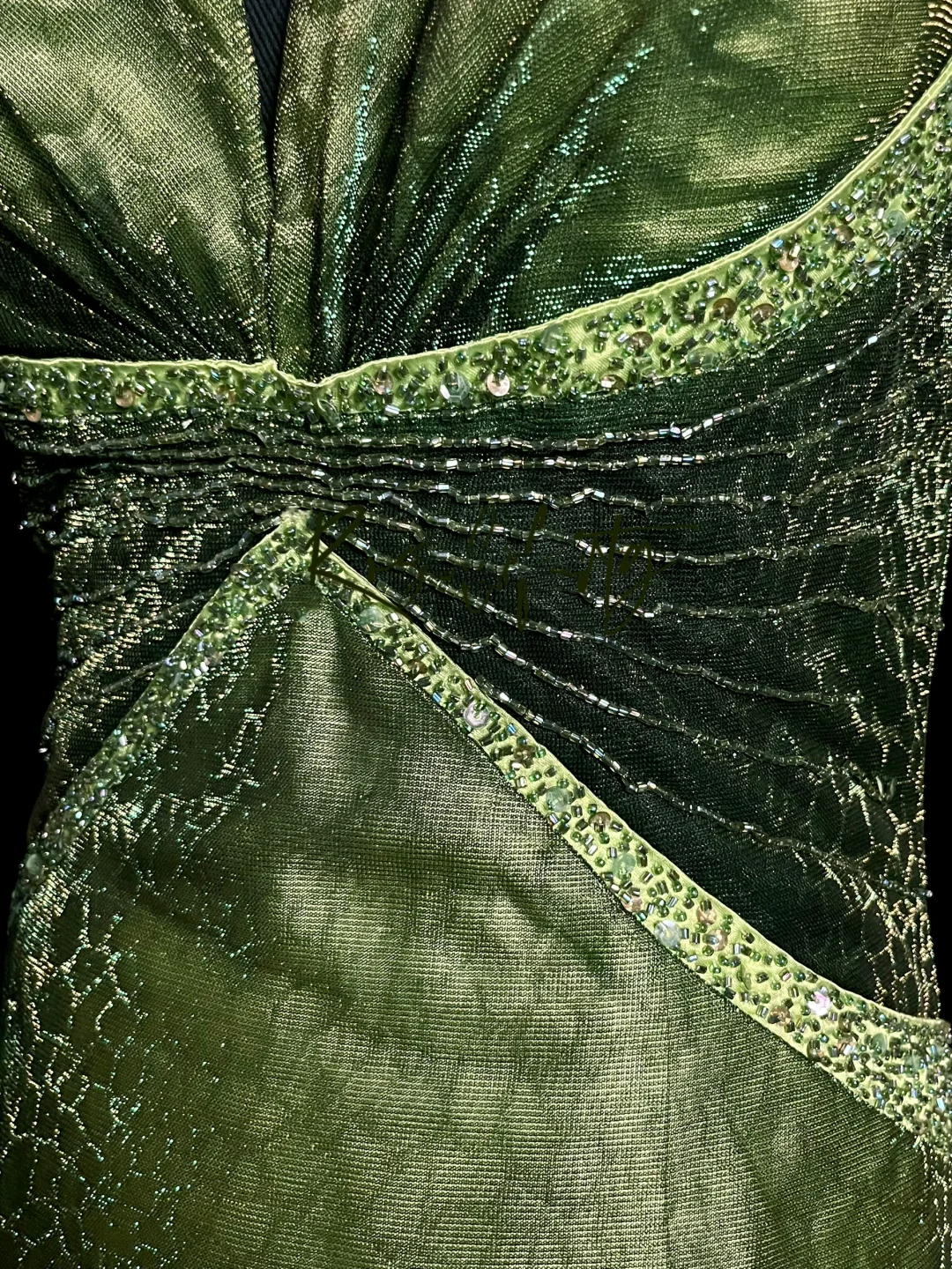 Vintage Mermaid Spaghetti Straps Green Backless Sequin Long Prom Dress Party Dress Graduation Dresses DP2054