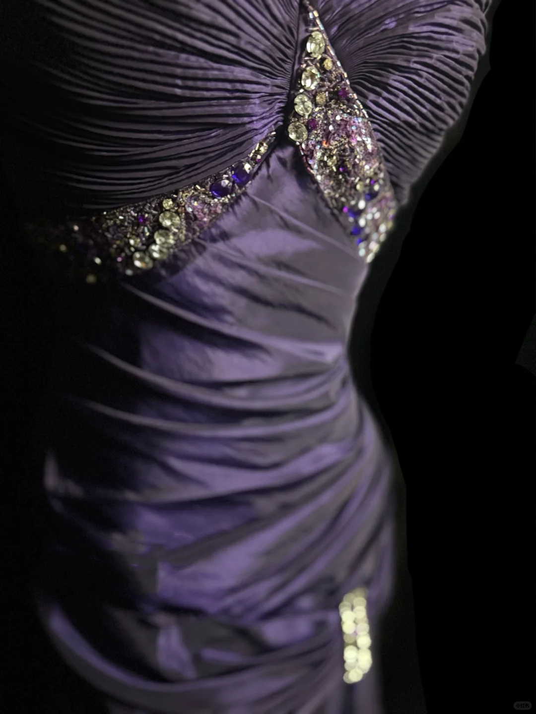 Vintage Mermaid Spaghetti Straps Taffeta Grape Pleated Long Prom Dress Party Dress Graduation Dresses DP2063