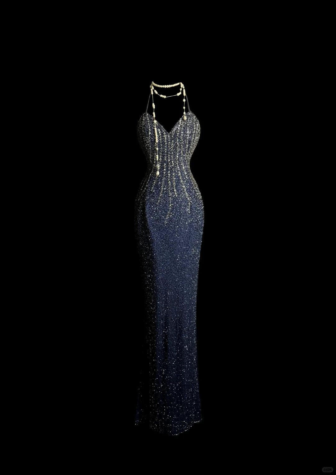 Hübsches Meerjungfrau-Neckholder-Kleid mit Pailletten, rückenfrei, marineblau, langes Abendkleid, formelle Sommerkleider für Hochzeitsgäste, Outfits für Hochzeitsgäste, DP2068