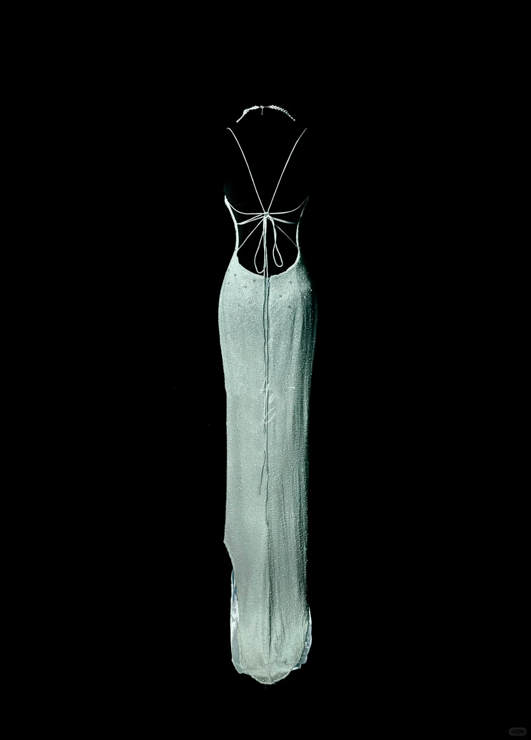 Vintage Mermaid Spaghetti Straps Backless Sequin Mint Green Long Prom Dress Party Dress Graduation Dresses DP2080