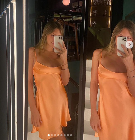 Simple Sheath Straps Orange Short Homecoming Dress Summer Hoco Dresses Cocktail Dress Birthday Outfits DP2099