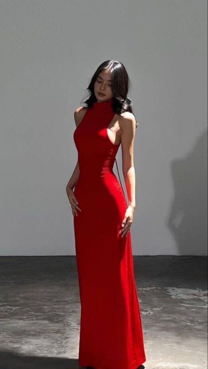 Hübsches Etuikleid mit hohem Halsausschnitt in Rot, formelle Sommerkleider für Hochzeitsgäste, Outfits für Hochzeitsgäste, DP2122