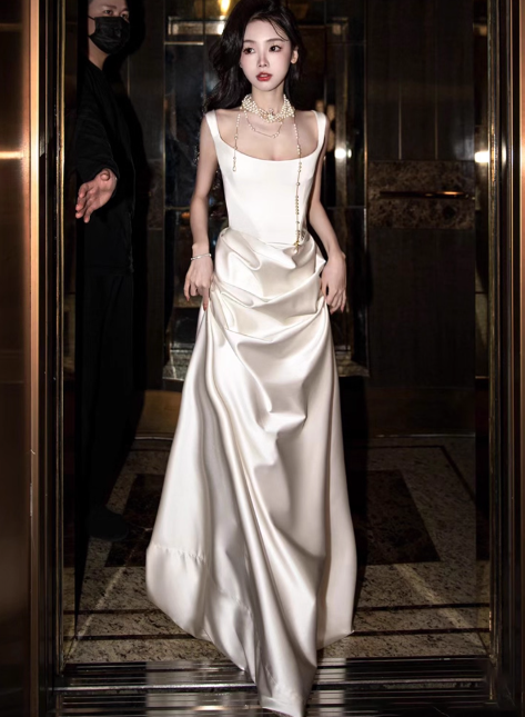 Robe de bal courte à bretelles spaghetti, gris argenté, robe de soirée courte, robe de bal Hoco DH2684