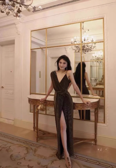 Robe de bal courte à bretelles spaghetti, gris argenté, robe de soirée courte, robe de bal Hoco DH2684