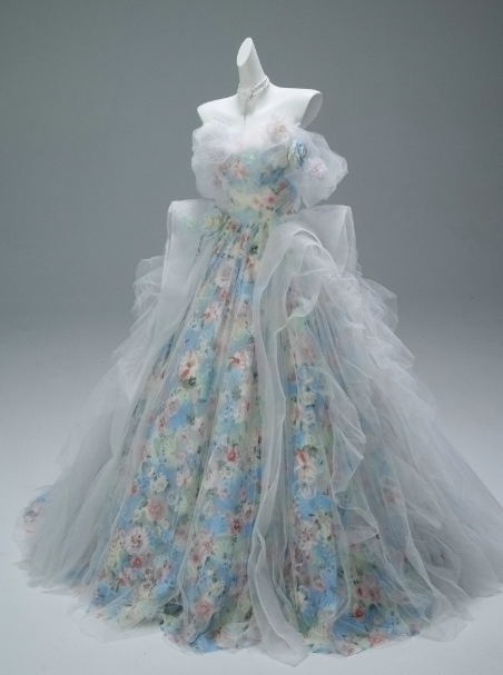 Elegant Ball Gown Off-the-shoulder Light Grey Tulle Beaded Print Long Quinceanera Dress Formal Gowns Vestido De 15 Anos Sweet 16 Dress DP2843