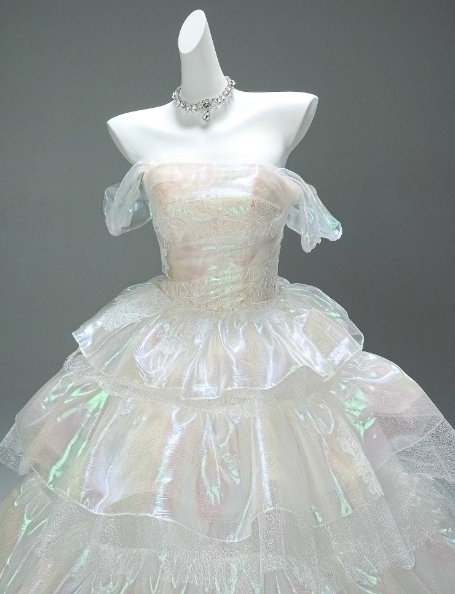 Stunning Off-the-Shoulder Ball Gown Tiered Chiffon Long Quinceanera Dress Saprkly Formal Gowns Vestido De 15 Anos Sweet 16 Dress DP2846