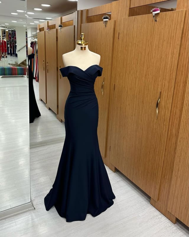 Off-the-shoulder Sweetheart Sleeveless Long Mermaid Prom Dress Evening Dresses DP297