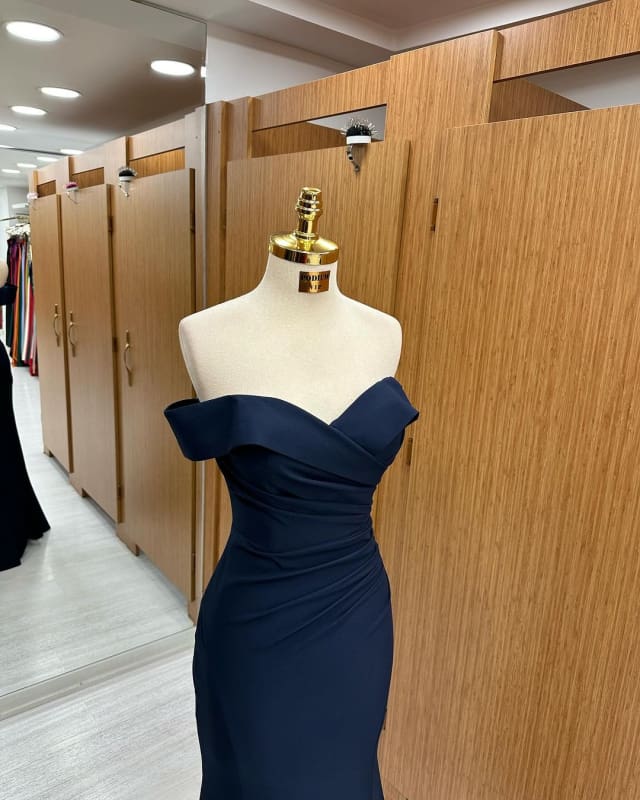 Off-the-shoulder Sweetheart Sleeveless Long Mermaid Prom Dress Evening Dresses DP297