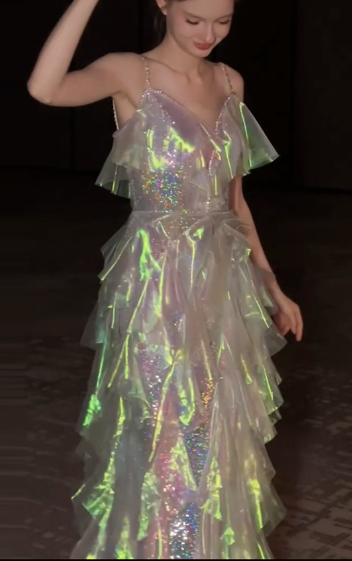 Robe de bal courte à bretelles spaghetti, gris argenté, robe de soirée courte, robe de bal Hoco DH2684
