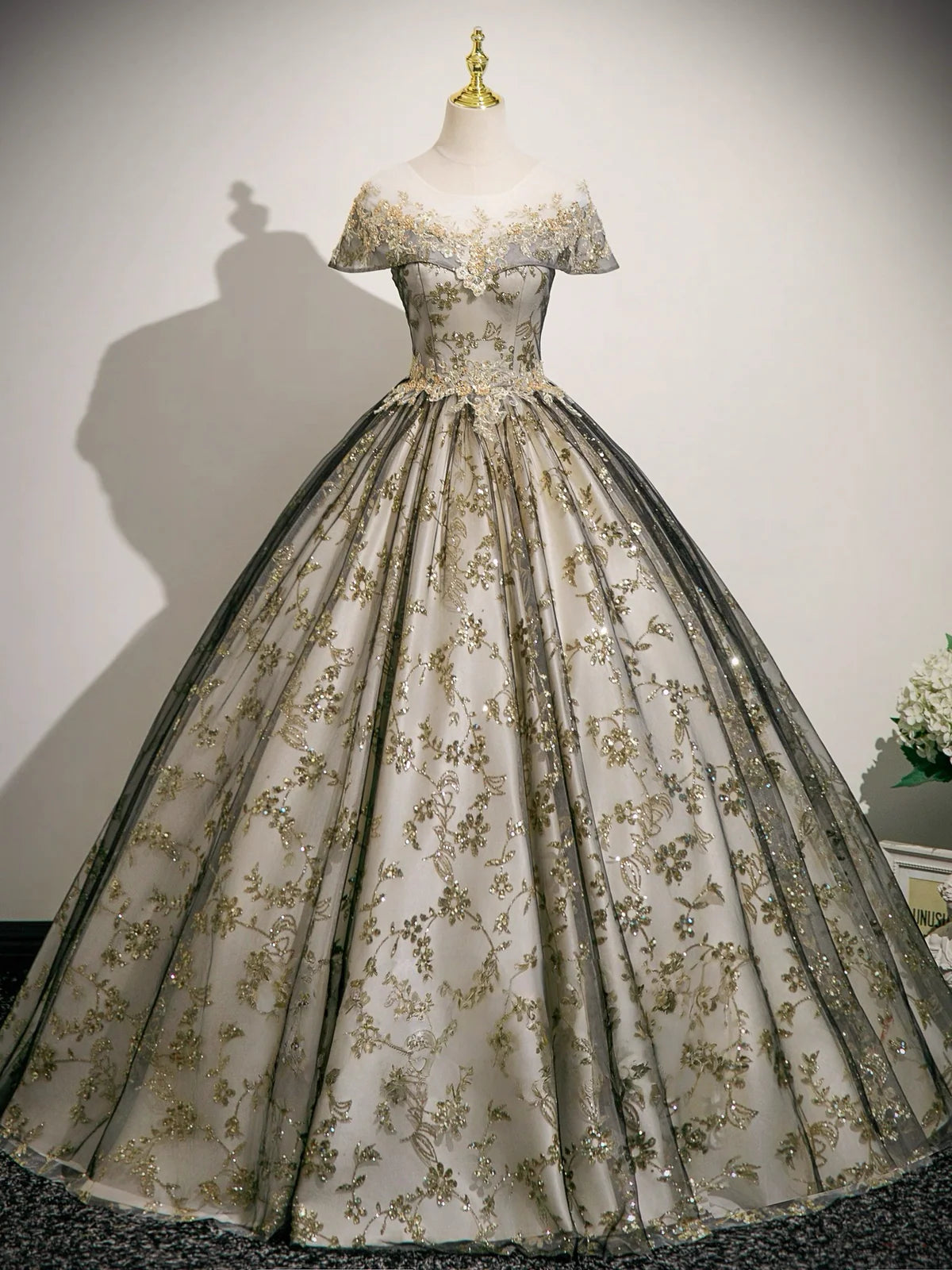 A-Line Lace Applique Long Prom Dress, Formal Evening Dress DP3156