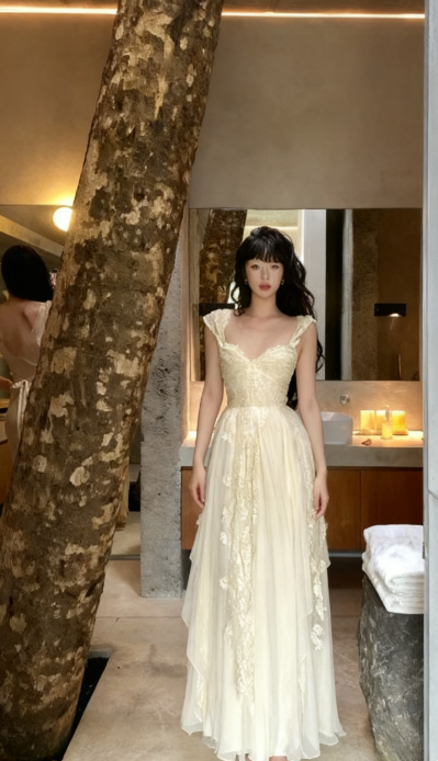 Elegant Sweetheart Sheath Chiffon Long Prom Dresses, Light Champagne Formal Evening Dresses DP3160