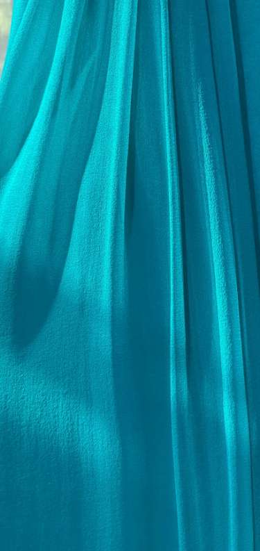 Vintage One-Shoulder Sheath Chiffon Long Prom Dresses, Turquoise Formal Evening Dresses DP3167