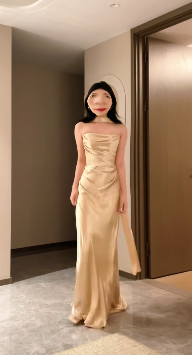 Elegant Strapless Sheath Wedding Guest Dresses Gold Strapless Formal Dress Satin Sleeveless Evening Gowns DP3274