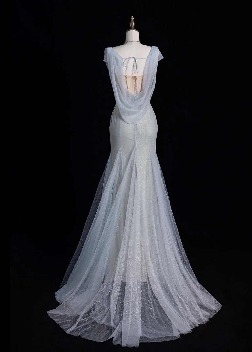 Glitter Sweetheart Mermaid Long Prom Dresses Silver Evening Dresses DP3338