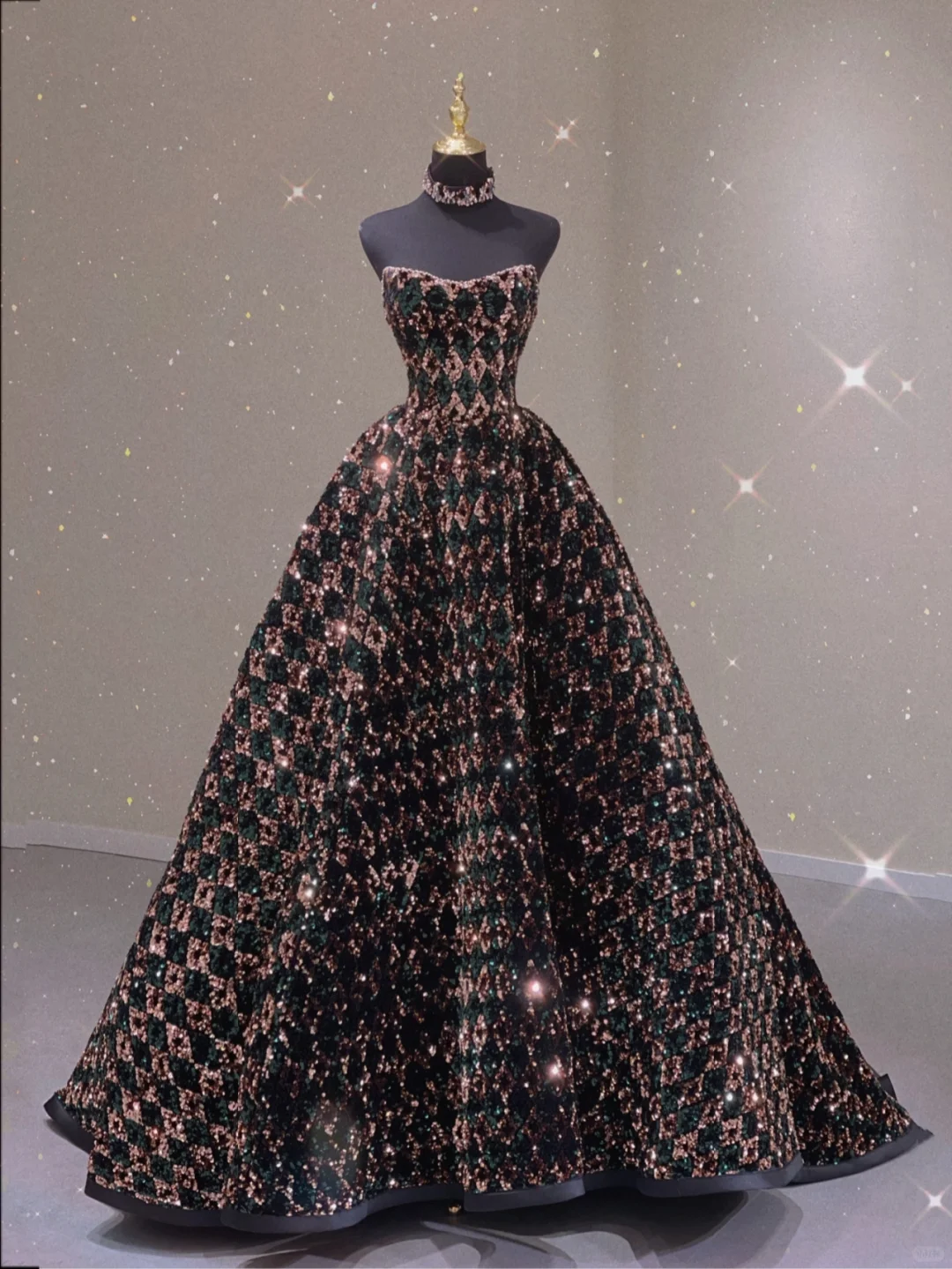 Pretty Ball Gown Sweetheart Black Sequin Long Prom Dresses Graduation Dress High School Classy Evening Dresses DP367
