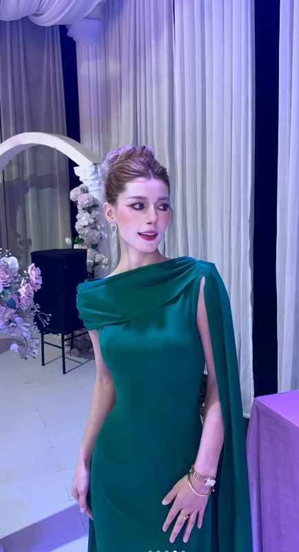 Elegant Sheath Mother of the Bride Dress Chiffon Dark Green Wedding Guest Dresses DP3370