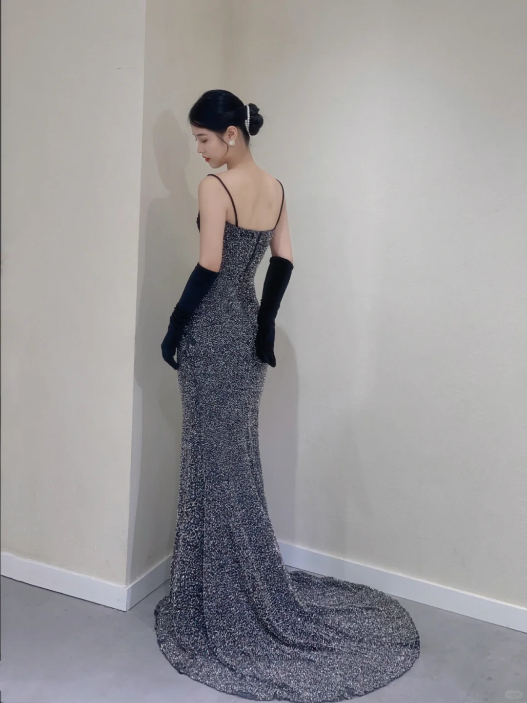 Pretty Mermaid Spaghetti Straps Sequin Sleeveless Long Prom Dresses High School Evening Dresses DP369