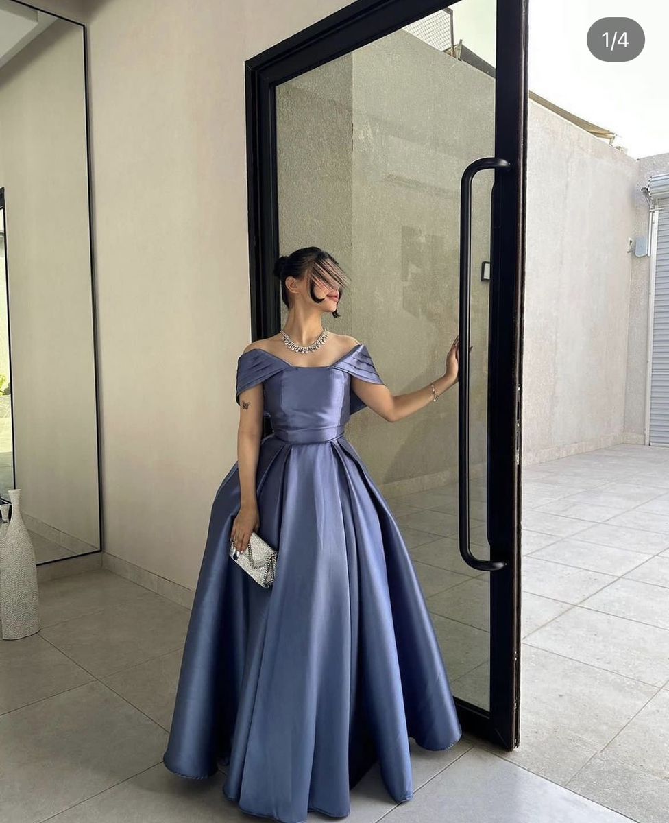 Elegant A-Line Short Sleeve Navy Blue Mother of the Bride Dresses Satin Navy Blue Evening Dresses DP3839