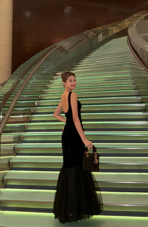 Elegant Straps Mermaid Black Long Prom Dresses Tulle Black Evening Dresses DP3975