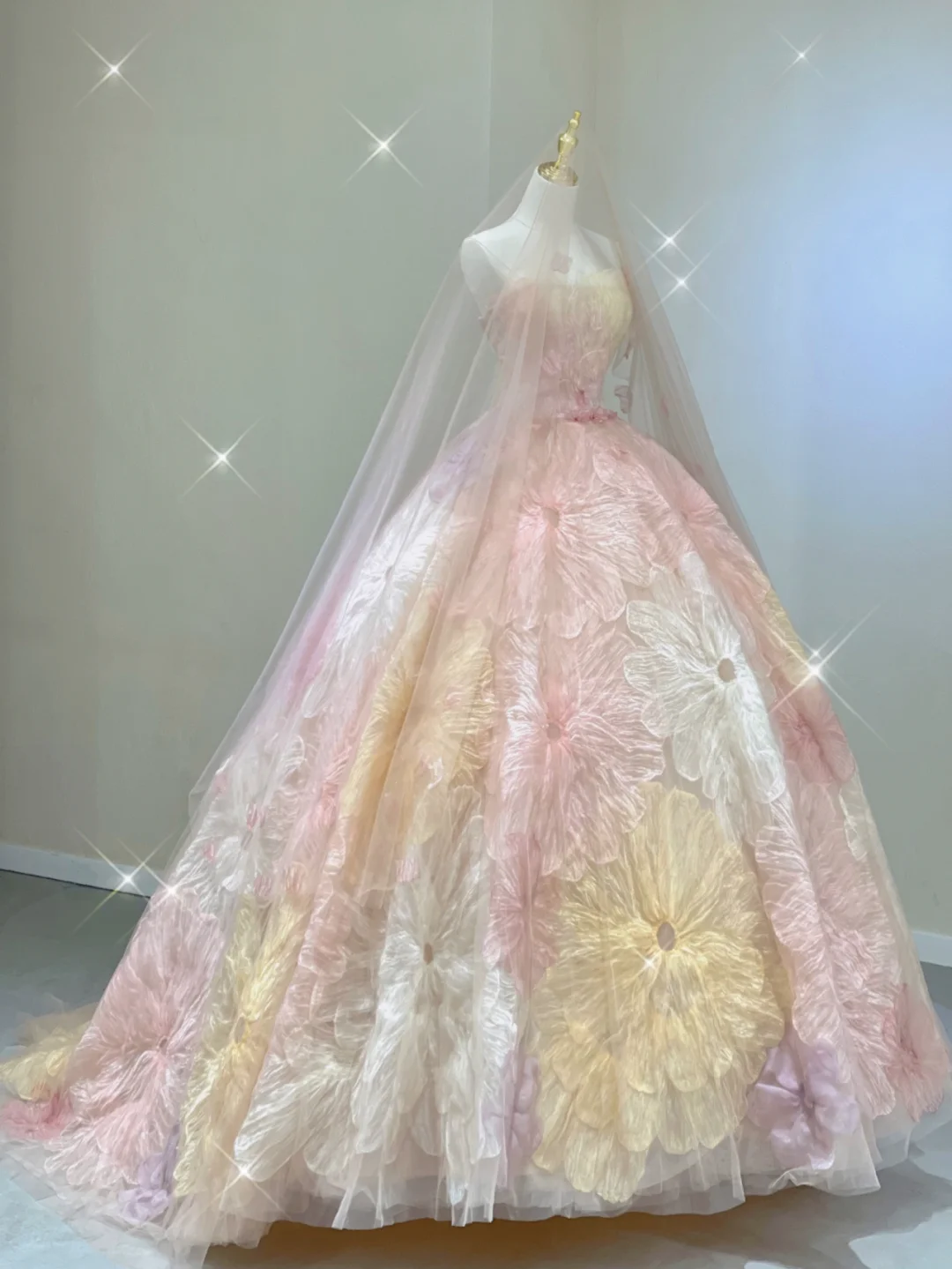 Pretty Ball Gown Strapless Pink Tulle Long Prom Dresses High School Outfits Evening Dresses DP401
