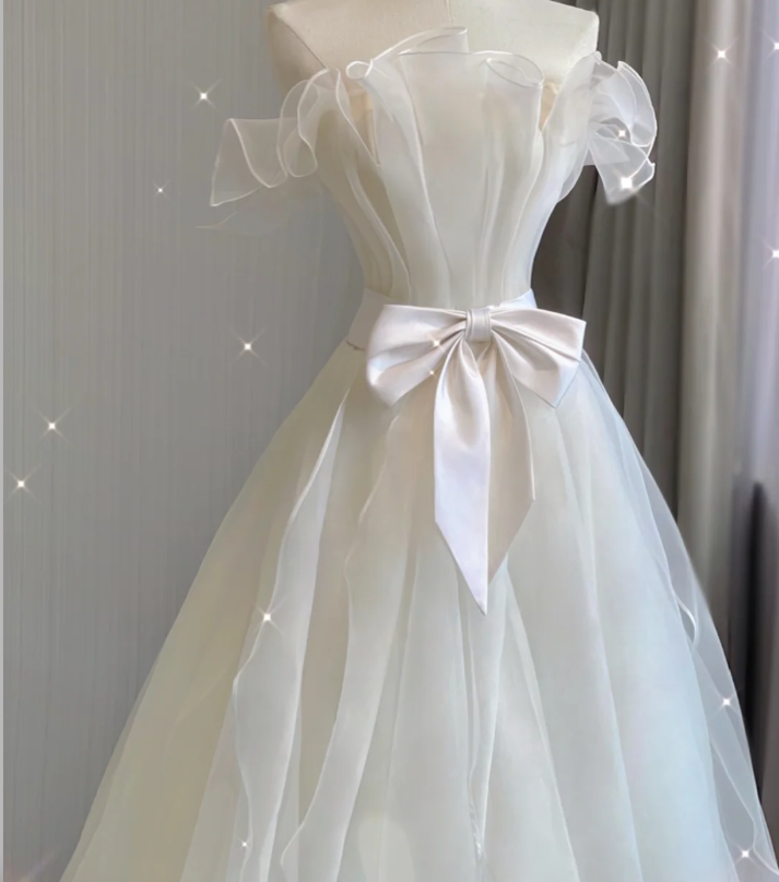 Timeless Ball Gown Strapless Long Tulle White Summer Wedding Dresses Brides Dress DP417
