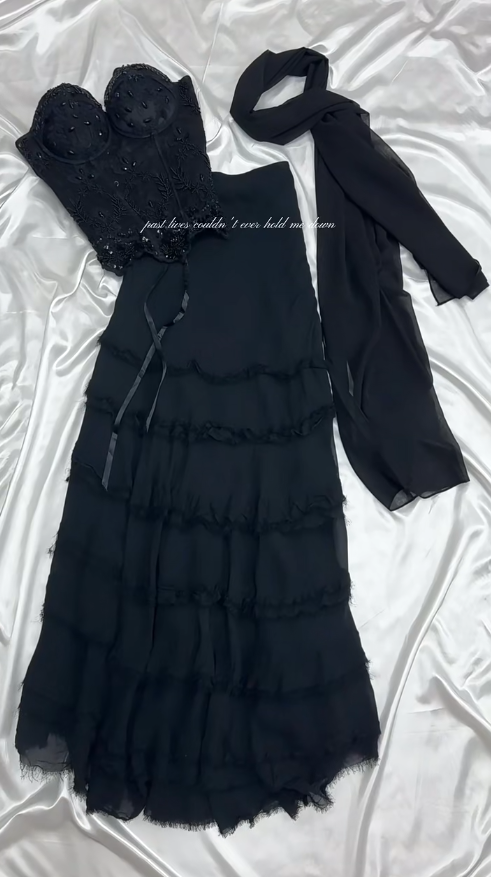 Elegant Strapless Sheath Long Prom Dresses Chiffon Black Evening Dresses Sleeveless Formal Dresses DP4294