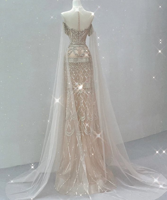 Classy A Line Strapless Champagne High School Evening Dress Long Prom Dresses With Beads DP432