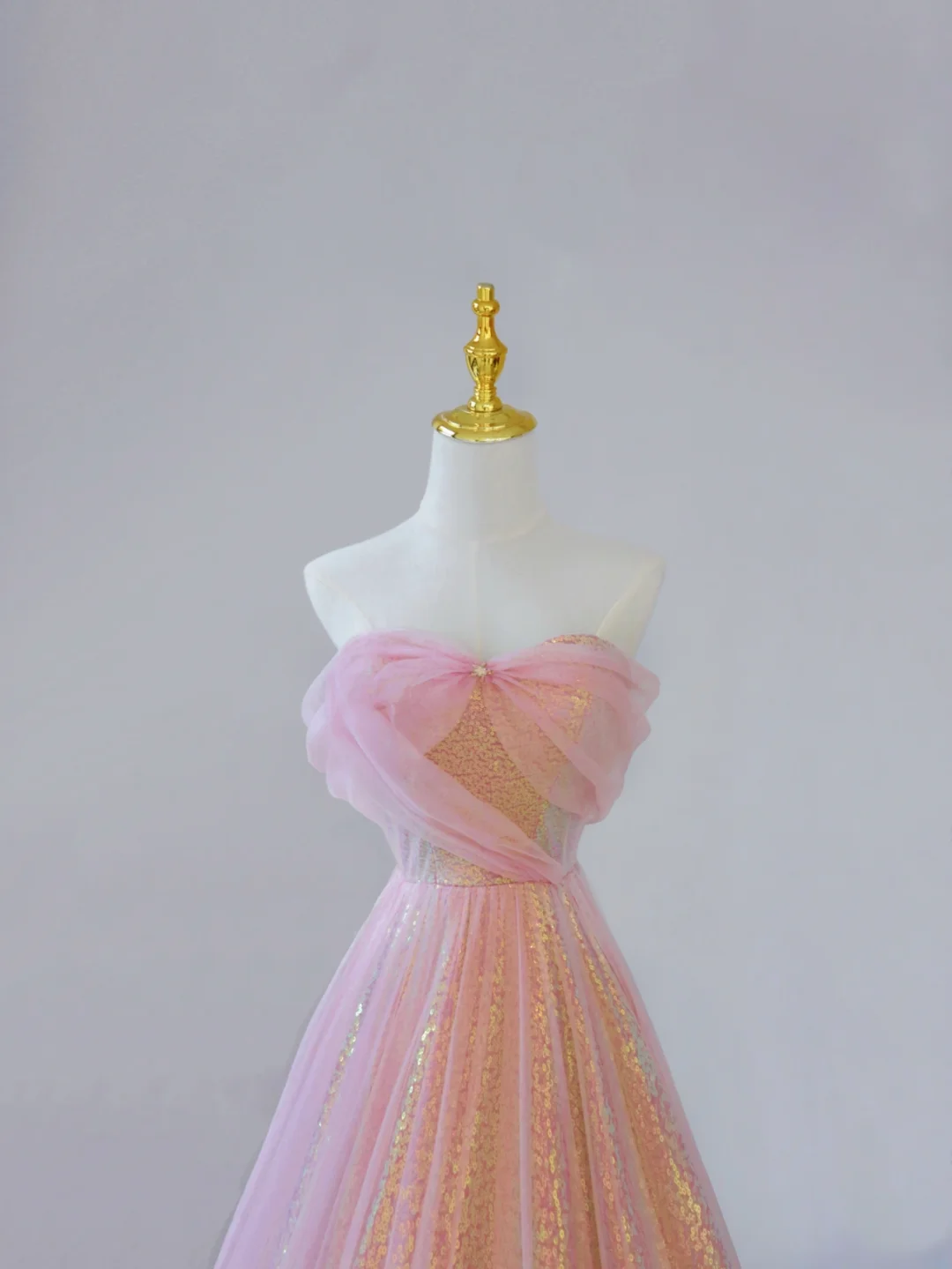 Gorgeous A Line Sweetheart Sleeveless Sequin Pink Long Prom Dresses Graduation Dresses DP502