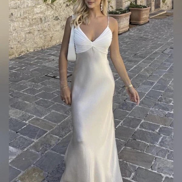 Classy Mermaid Spaghetti Straps Long Prom Dress Graduation Dresses DP513