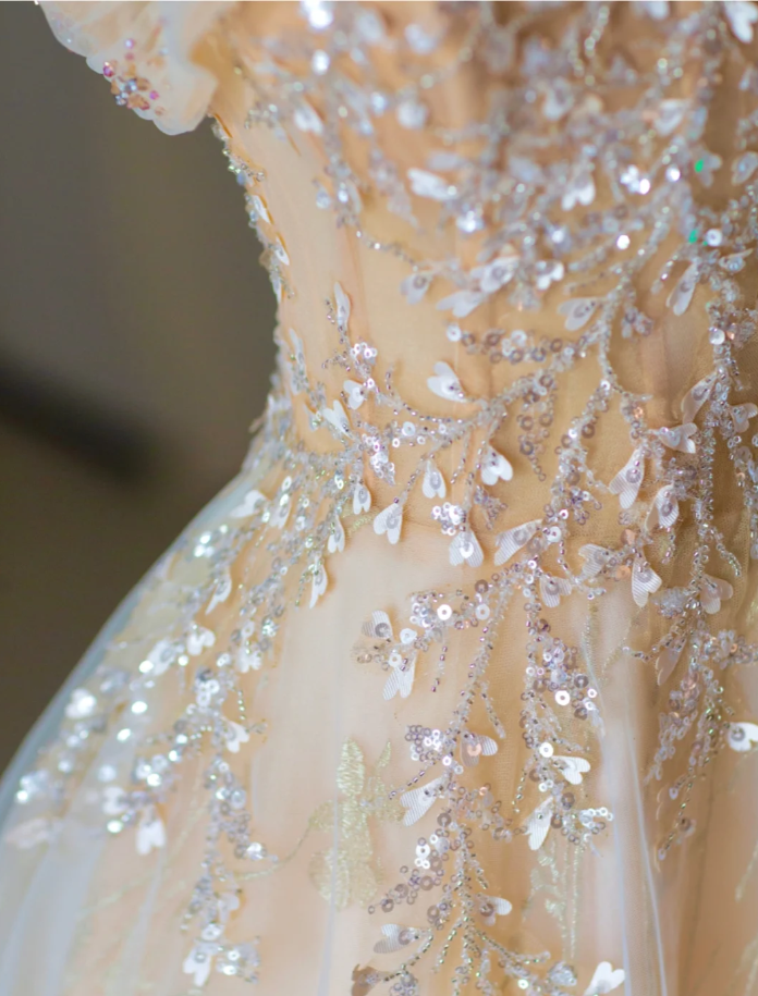 Gorgeous A Line Sweetheart Sleeveless Sequin Long Prom Dresses Graduation Dresses DP528