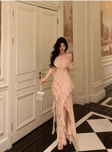 Elegant Mermaid Spaghetti Straps 18th Birthday Dress Party Gown Birthday Outfits Birthday Dress Ideas For Women DP597