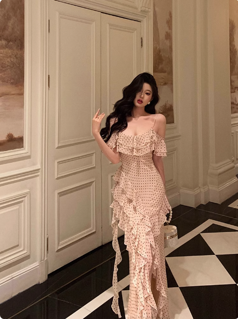 Elegant Mermaid Spaghetti Straps 18th Birthday Dress Party Gown Birthday Outfits Birthday Dress Ideas For Women DP597