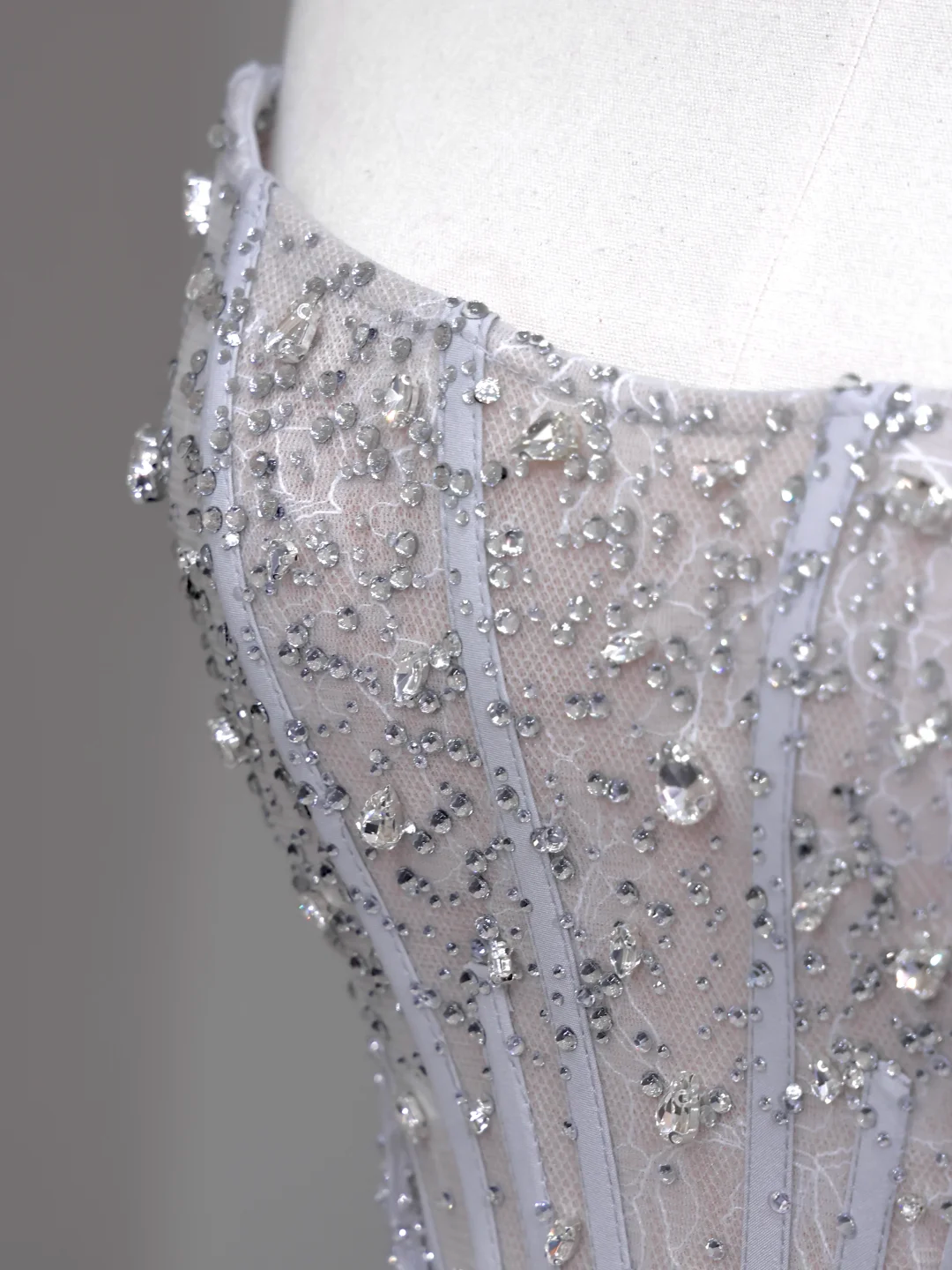 Gorgeous Mermaid Strapless Silver Gray Sequin Long Prom Dresses Graduation Dresses DP655