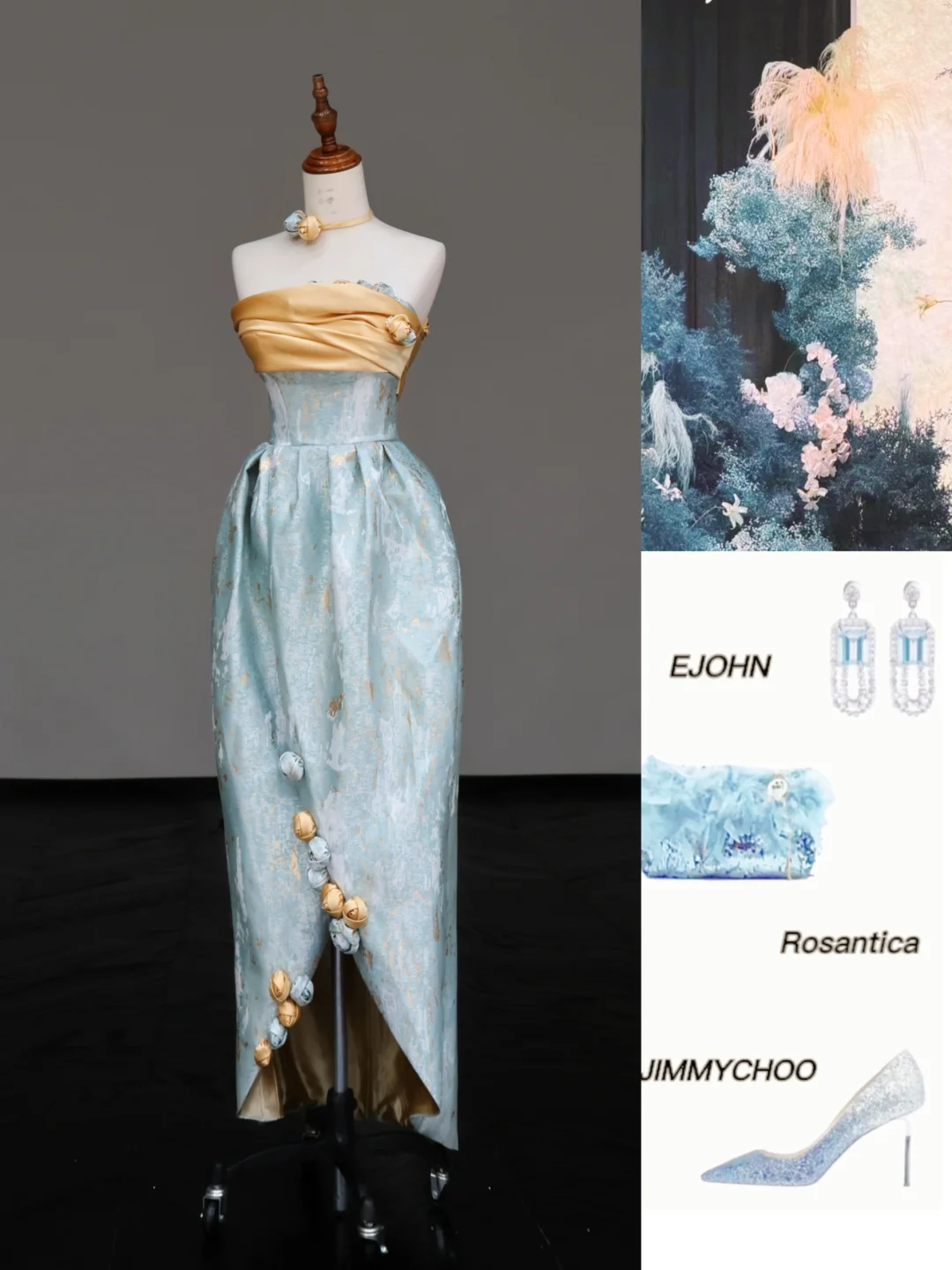 Gorgeous A Line Strapless Satin Blue Long Prom Dresses Graduation Dresses DP683