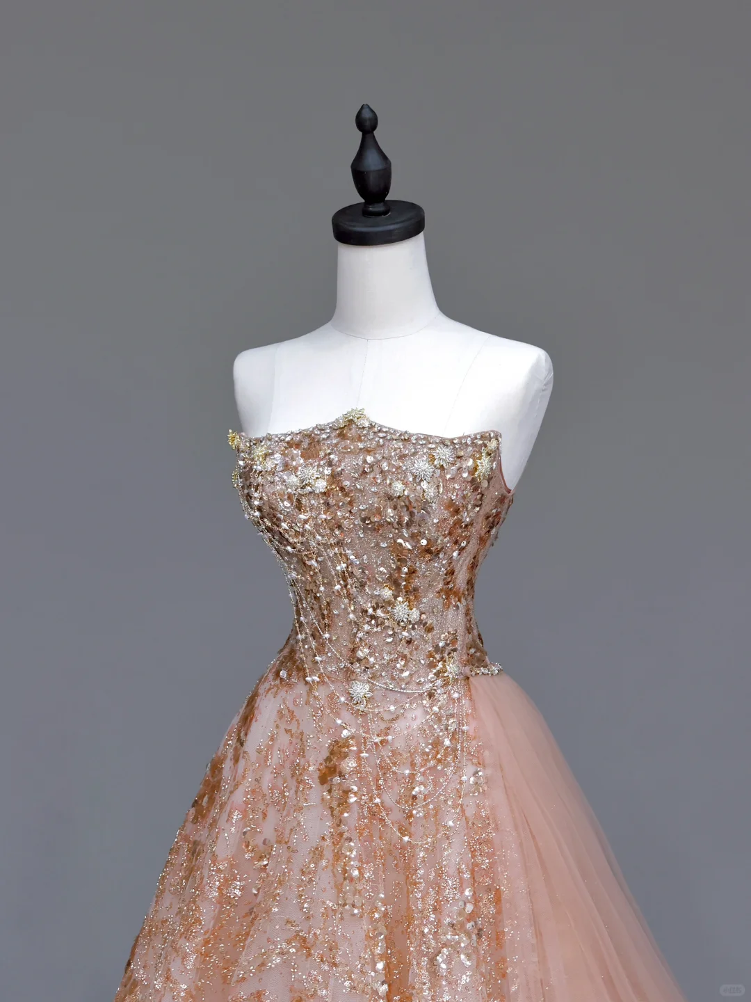 Gorgeous Ball Gown Strapless Sequin Long Prom Dress Party Dress Graduation Dresses DP718