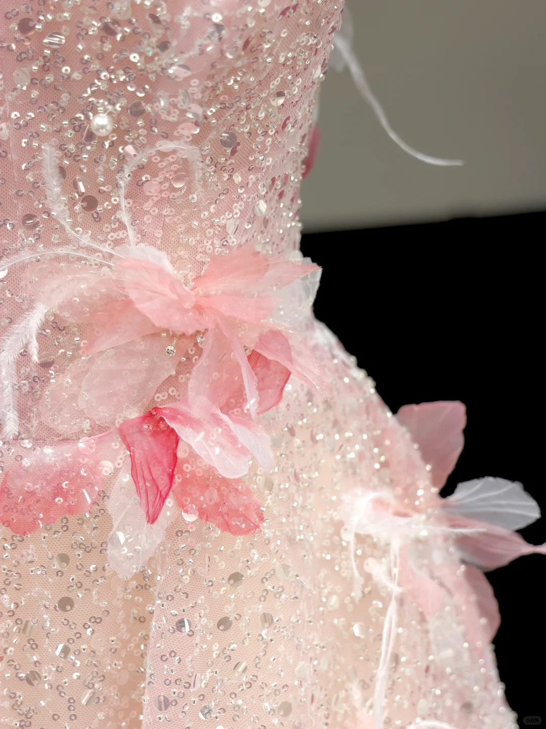Stunning Ball Gown High Neckline Pink Sequin Long Prom Dress Party Dress Graduation Dresses DP868