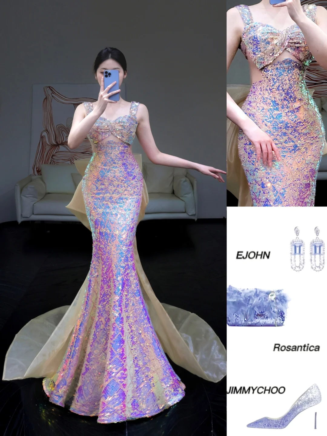Pretty Mermaid Sweetheart Sequin Pink Long Prom Dress Party Dress Graduation Dresses DP860