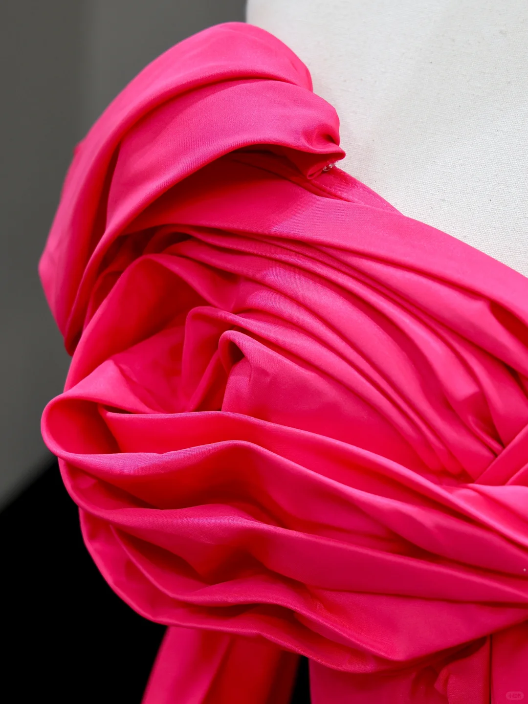 Elegant Glamour Ball Gown Hot Pink Satin Long Prom Dress Party Dress Evening Dresses DP865