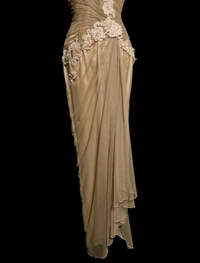 Vintage Sheath Straps Chiffon Gold Mother Of Bride Dress Party Gown Tea Length For Summer Women DP906