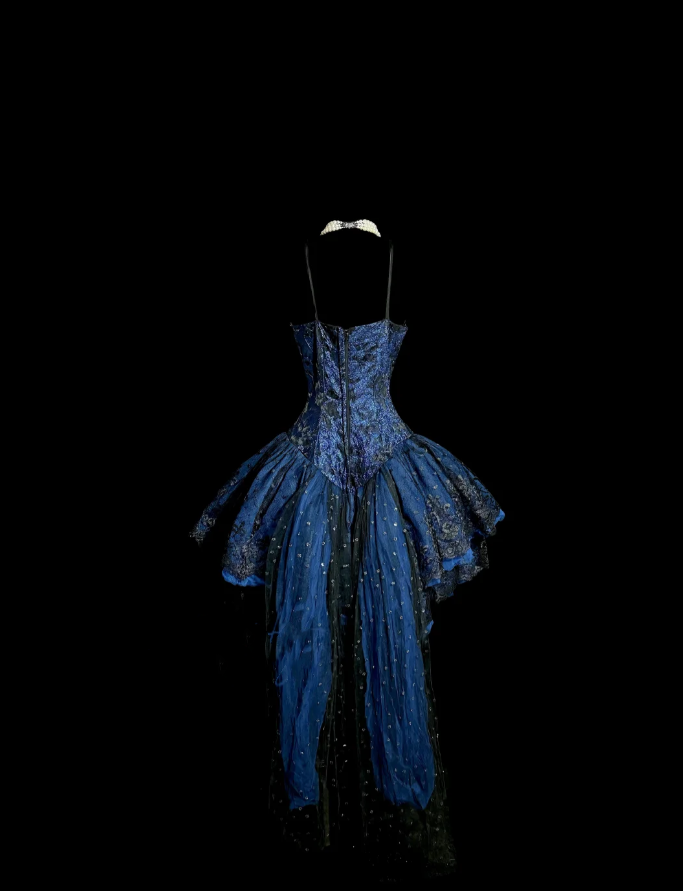 Classy Ball Gown Spaghetti Straps Navy Blue Lace Short Homecoming Dress Summer Hoco Dresses Cocktail Dress DP907