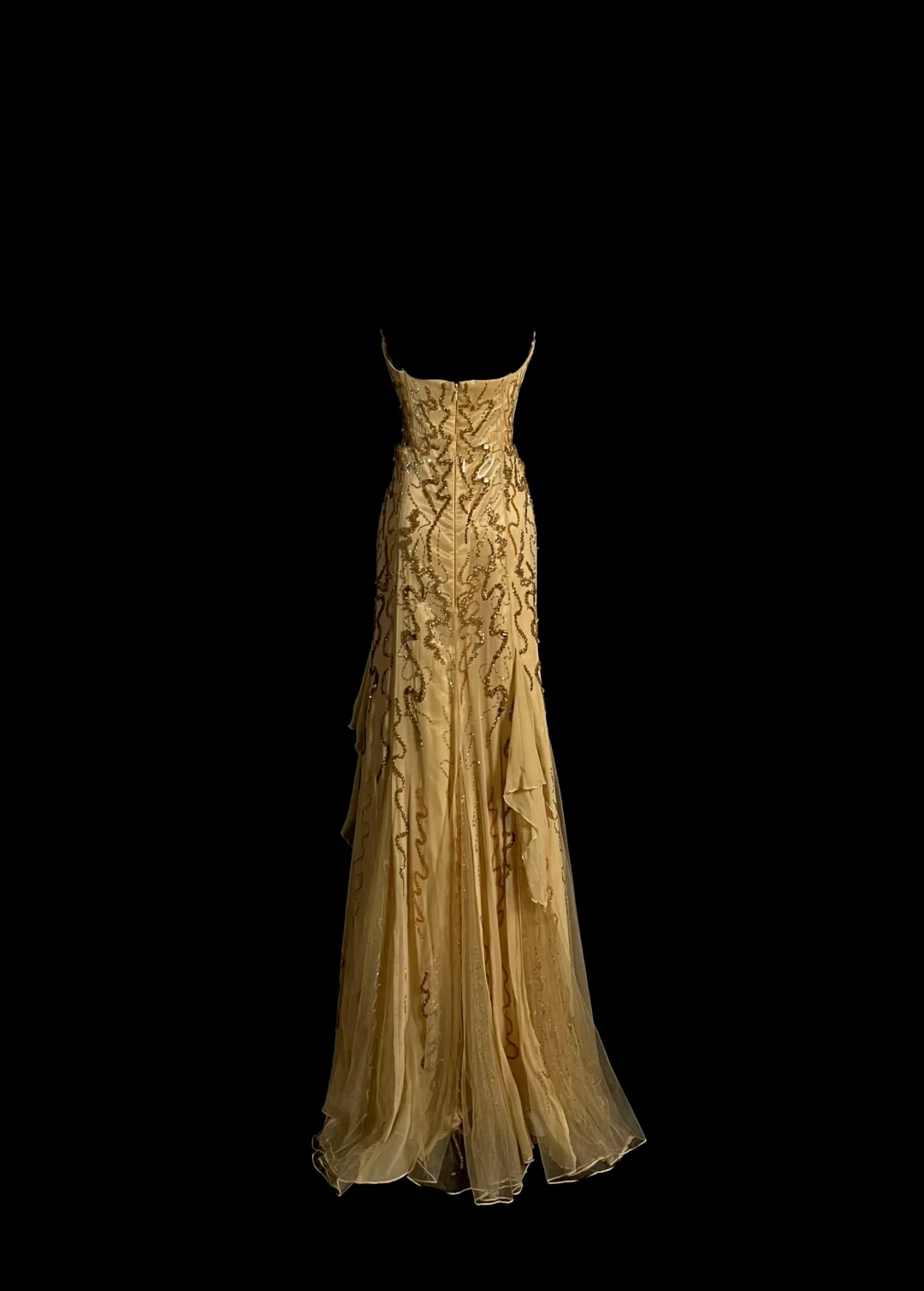 Elegant Glamour Mermaid Sweetheart Sequin Gold Chiffon Long Prom Dresses Party Dress Evening Dress DP925