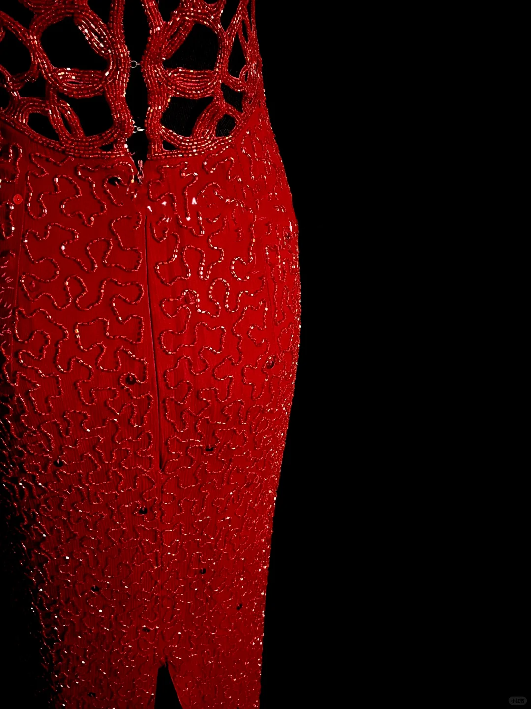 Vintage Mermaid Scoop Red Sequin Long Prom Dresses Evening Gowns Evening Dress DP935