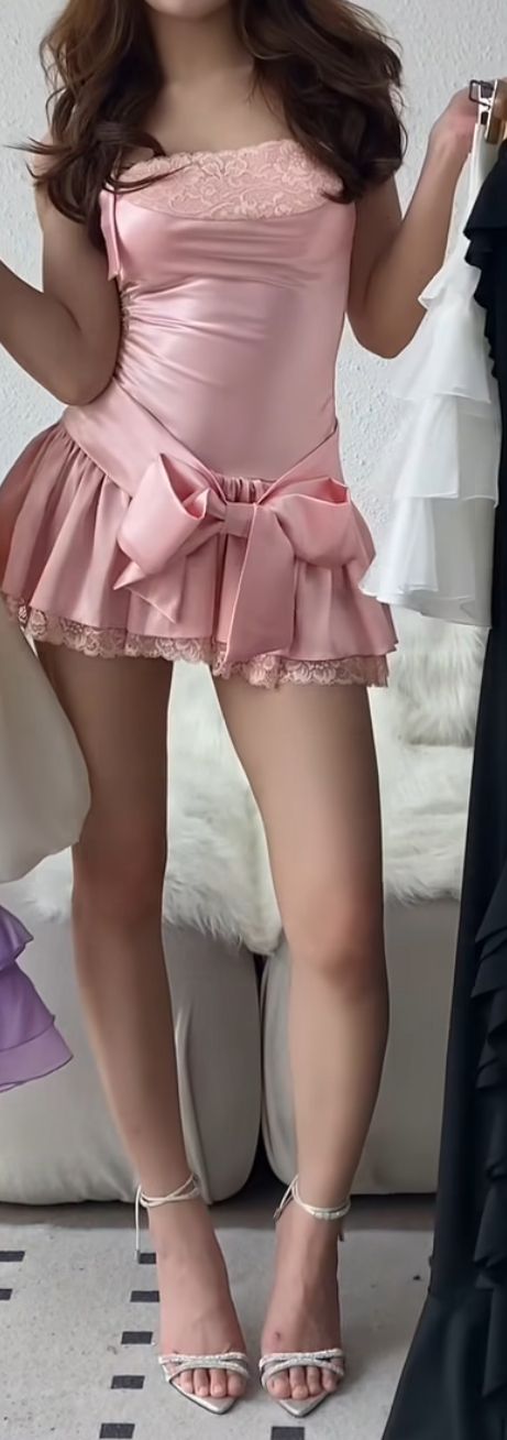 Cute A line Pink Short Summer Birthday Dress Hoco Dress Birthday Outfit 19th Birthday Mini Party Dresses DP990