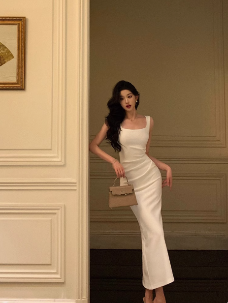 Pretty Sheath Square Neckline White 21st Birthday Dress Party Outfits Birthday Outfits For Women DP0179