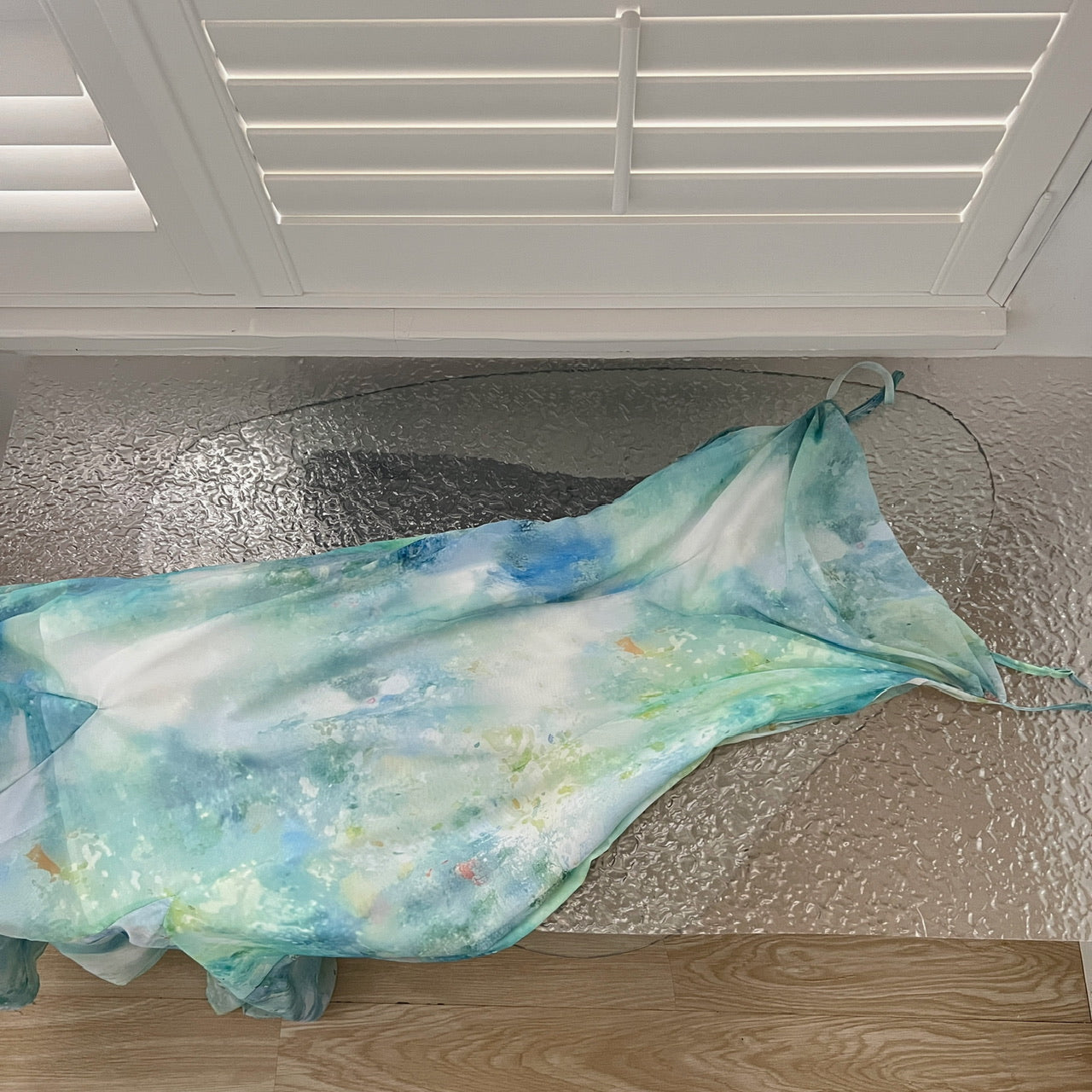 Robe d'été longue verte à bretelles spaghetti et motif sirène pour femme DP0016