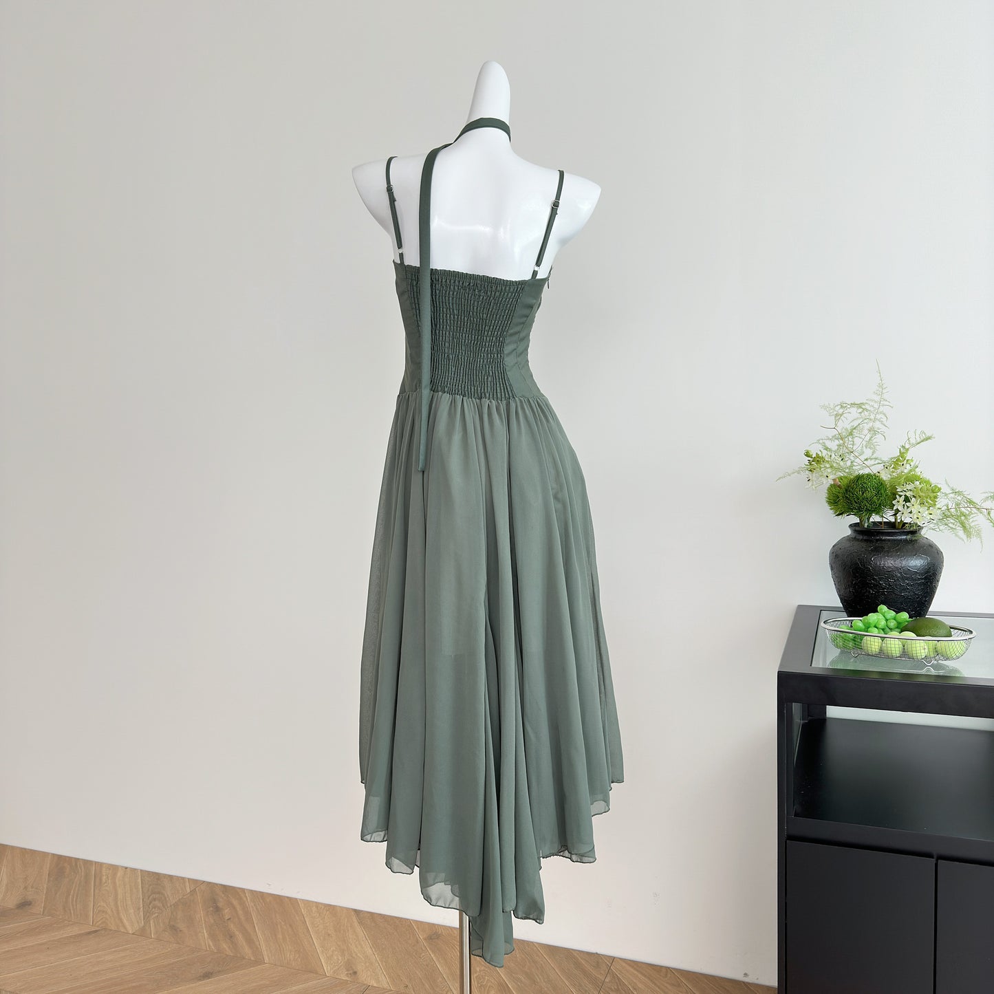 Robe trapèze en mousseline de soie à bretelles spaghetti, tenue de plage, de vacances, pour filles, DP1401