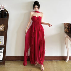 Fashion Red Women‘s Dress S614