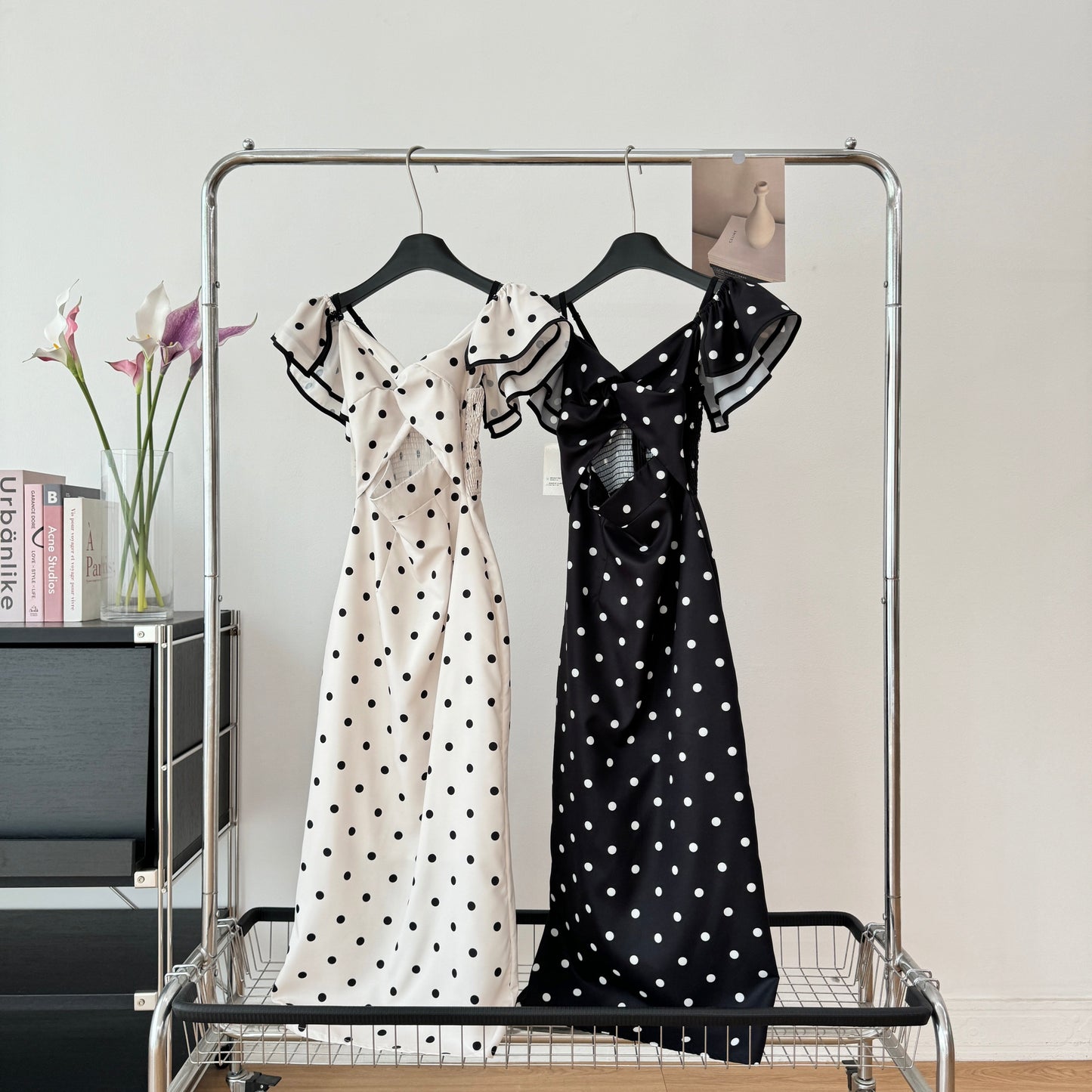 Cute A Line V Neckline Polka Dots Summer Dress Holiday Party Outfits For Women DP0104