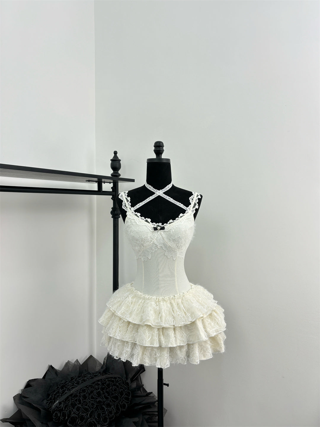 Cute Spaghetti Straps Ballet Skirt Ruffles Summer Dress Holiday Party Outfits For Women DP0091
